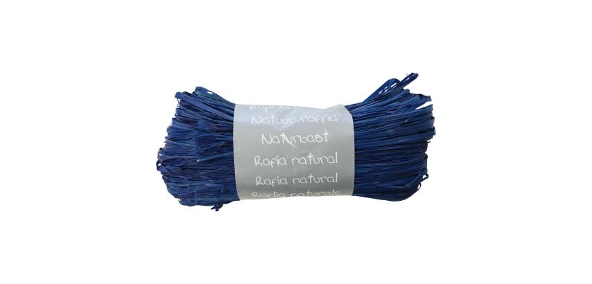 Geschenkband aus natürlichem Bast 50g - Tiefblau