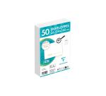 Packung mit 50 weißen Briefumschlägen C6-114x162 mm - Vorgefaltet - Selbstklebend - 80g/m2 - Weiß