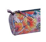 Céleste CUIR Trousse ronde Ø5,5x22 cm Multicolores