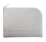 Rhodiarama pochette zippée en simili cuir - taille L (21x28 cm) - Argent