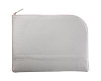 Rhodiarama pochette zippée en simili cuir - taille L (21x28 cm) - Argent
