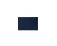 Pochette multifonction en cuir, petit modèle - Bleu marine