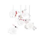 Boîte créative, Pompons à suspendre - Blanc