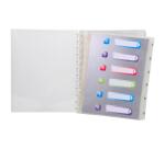 Portalistino polipropilene rigato Crystal Colours,30 buste rimovibili e riposizionabili - A4 - Cristallo