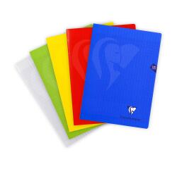 Stapled Mimesys A4 Notebook 140 pages large squares polypropylene cover Random color - Assorted