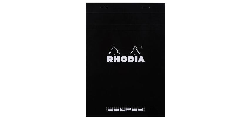 Stapled notepad 'dotPad', A5 size, dotted, black