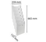 Espositore da parete verticale 6 scomparti A4