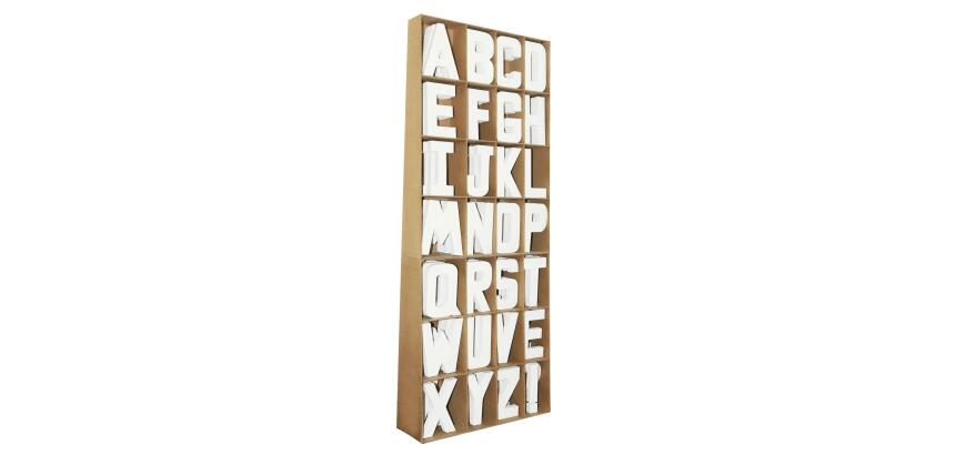 Solid Display with 85 Letters, 20.5cm Each - Kraft