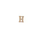 Lettre H kraft 20cm - Kraft
