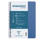 Clairefontaine Nomaddict Notebook - A5 - 5x5 Grid - 50 Sheets - 90gsm ? Wirebound - Blue