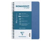 Cahier reliure intégrale Age Bag A5 100 pages petits carreaux - Bleu