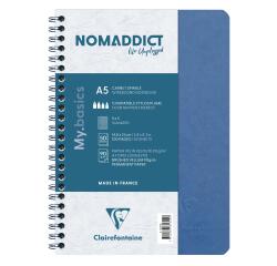 Cahier reliure intégrale Age Bag A5 100 pages petits carreaux - Bleu
