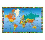 Desk pad rigid PVC Monde - 37.5 x 57.5 cm - Visual
