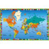 Sous-main rigide PVC Monde - 37,5 x 57,5 cm - Visuel