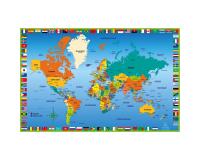 Sous-main rigide PVC Monde - 37,5 x 57,5 cm - Visuel