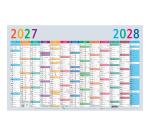 Calendrier Multicolore 13 mois 65 x 40,5 cm Annuel 2027 - Multicolore