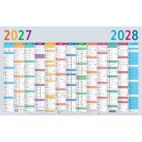 Calendrier Multicolore 13 mois 65 x 40,5 cm Annuel 2027 - Multicolore