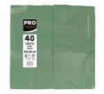 Paquet de 40 serviettes micro gaufrées ouate 2 plis - pliées 1/8