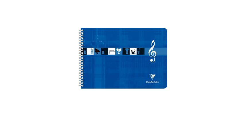 Cahier Musique reliure intégrale à l'italienne 29,7x21cm 50 pages Bleu - Bleu