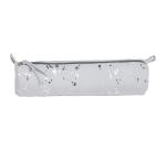 COSMICUIR DAIM Trousse ronde Ø5,5x22cm - Argent