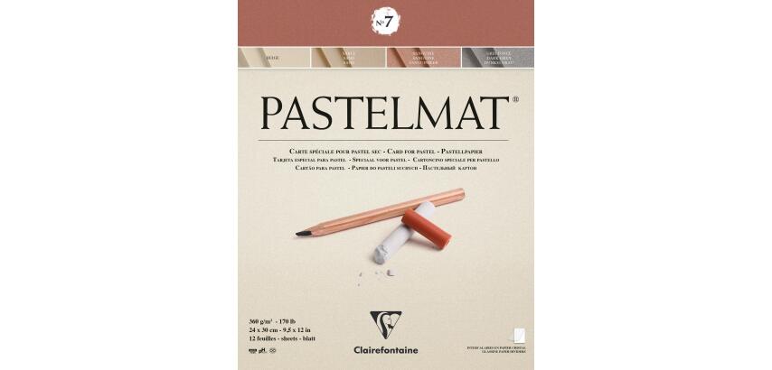 Pastelmat bloc collé 12F 24x30cm 360g