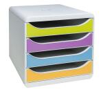 Modulo d'archiviazione Big Box a 4 cassetti Pop N'Co - Colori assortiti