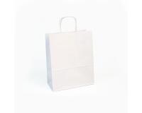 Paq.25 sacs kraft lisse 22x10x27cm,Blanc - Blanc