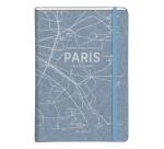 Jeans métro, Carnet rembordé rigide A5 - 14,8 x 21 cm, 96 pages, ligné, poche à soufflet, ass. - Bleu jeans