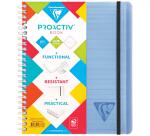 Linicolor FRESH, PROACTIV'BOOK mit Doppelspirale 16x21 cm, 80 Blatt 90g liniert mit Rand, Einband aus gerilltem Polypropylen - Sortiert