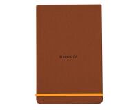 Rhodiarama Webnotepad rembordé rigide A5 192 pages ligné microperforé papier ivoire 90g fermeture élastique - Cuivre