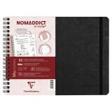 My.Notes Age Bag cahier reliure intégrale à marges détachables B5 paysage 120 pages détachables ligné + cadre en-tête - Noir