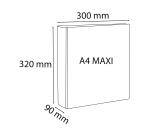 Classeur 4 anneaux plastifié Exacompta Kreacover personnalisable A4 maxi - Dos 9 cm