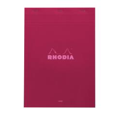 Rhodia Couleur Pad - No.18 - A4 - Lined - 80 Sheets - Top Stapled - Plum