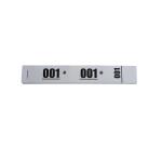 Carnet de 50 tickets vestiaires numérotés de 3 volets (dont 2 volets avec trous) - Format 20x3 cm