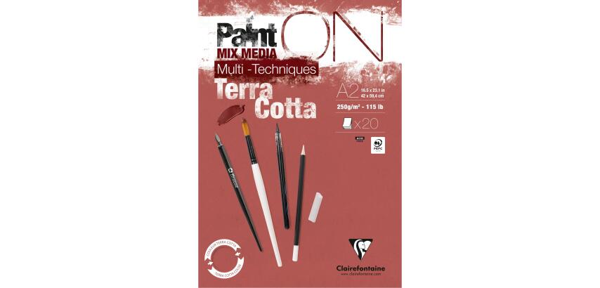 Bloc PaintON TERRACOTTA collé A2 20F