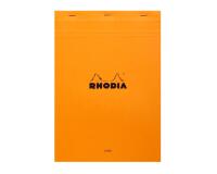 Bloc agrafé N°18 A4 80 feuilles lignées + marge 80 g. - Orange