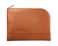 Rhodiarama pochette zippée en simili cuir - taille L (21x28 cm) - Cuivre
