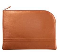 Rhodiarama pochette zippée en simili cuir - taille L (21x28 cm) - Cuivre