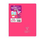 Cahier piqué Koverbook Neon 17x22cm 96 pages grands carreaux couverture polypropylène opaque - Assortis