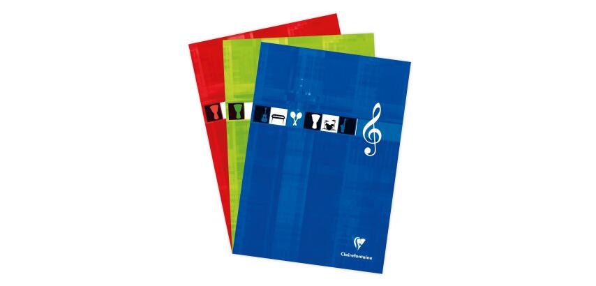 Clairefontaine Music Pad Glued on top A4 - Assortment