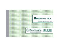  Manifold Reçus avec T.V.A. 10,5x18cm 50 feuillets dupli autocopiants - texte FR