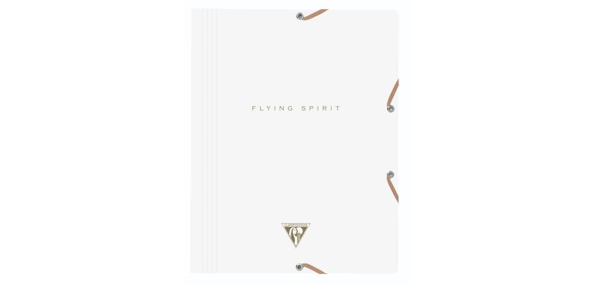 Chemise à élastique 3 rabats Flying Spirit White 24x32cm motifs assortis - Blanc