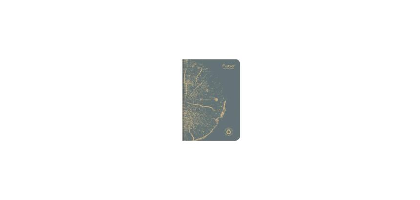 FOREVER PREMIUM Stapled Notebook 100% Recycled A5 96 Lined Pages White Recycled Paper 90 gsm - Lead Grey
