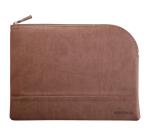 Rhodiarama pochette zippée en simili cuir - taille L (21x28 cm) - Chocolat