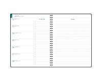 Recharge agenda de bureau EasyTime 27S spiralé 21 x 27 cm Semainier Janvier à Décembre 2027