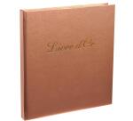 Livre d'or Balacron avec titre 140 pages blanches - 21x19 cm vertical - Couleurs assorties