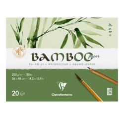 Bamboo, 2-seitig geleimter Block mit 20 Blatt Bambuspapier, 36x46 cm, 250g