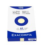 Confezione 100 cartoncini bristol senza righe non perforati 148x210mm - Giallo
