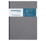 Clairefontaine Nomaddict Notebook - A4 - 5x5 - 96 Sheets - 90gsm - Clothbound - Grey