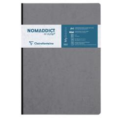 Cahier brochure Age Bag A4 192 pages petits carreaux - Gris